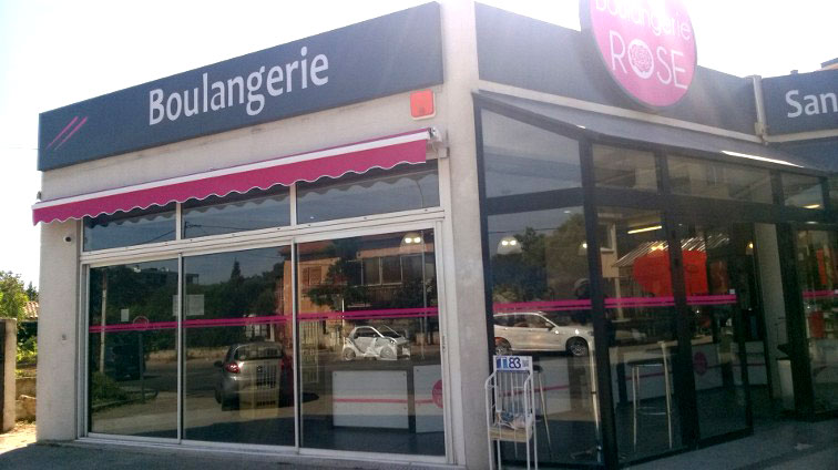 Habillage devanture boulangerie